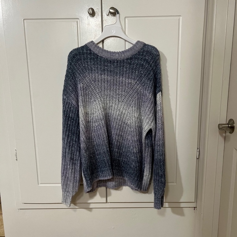 A New Day Ombre Purple and Blue Chunky Sweater